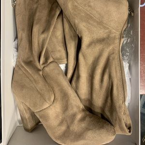 Steve Madden thigh high suede heeled boots